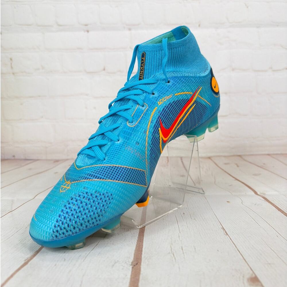 Nike Mercurial Superfly 8 Elite FG Chlorine Blue Soccer Cleats Sz 9.5 DJ2839-485 - Picture 4 of 10